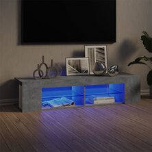 Tv-meubel met LED-verlichting 135x39x30 cm betongrijs