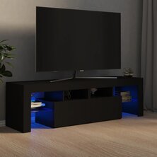 Tv-meubel met LED-verlichting 140x36,5x40 cm zwart