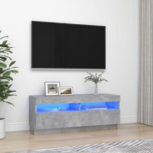 Tv-meubel met LED-verlichting 100x35x40 cm betongrijs