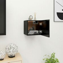 Tv-wandmeubel 30,5x30x30 cm zwart