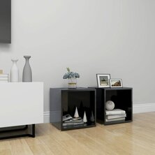 Tv-meubelen 2 st 37x35x37 cm bewerkt hout hoogglans zwart