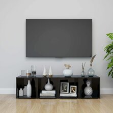 Tv-meubelen 4 st 37x35x37 cm bewerkt hout hoogglans zwart