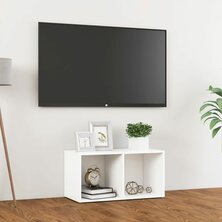 Tv-meubel 72x35x36,5 cm bewerkt hout wit