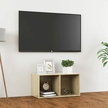 Tv-meubel 72x35x36,5 cm bewerkt hout sonoma eikenkleurig