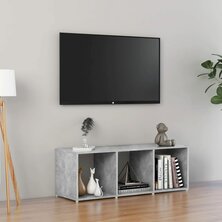 Tv-meubel 107x35x37 cm bewerkt hout betongrijs