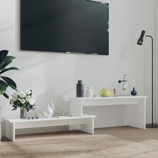 Tv-meubel 180x30x43 cm bewerkt hout wit