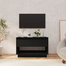 Tv-meubel 70x41x44 cm bewerkt hout zwart