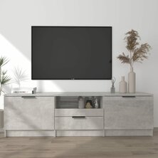 Tv-meubel 140x35x40 cm bewerkt hout betongrijs