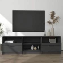 Tv-meubel 150x33,5x45 cm bewerkt hout zwart