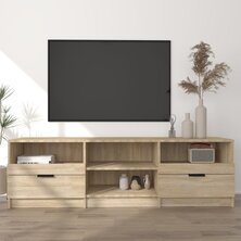 Tv-meubel 150x33,5x45 cm bewerkt hout sonoma eikenkleurig