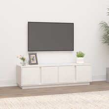 Tv-meubel 140x40x40 cm massief grenenhout wit