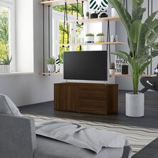 Tv-meubel 80x34x36 cm bewerkt hout bruin eikenkleur