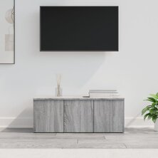 Tv-meubel 80x34x30 cm bewerkt hout grijs sonoma eikenkleurig