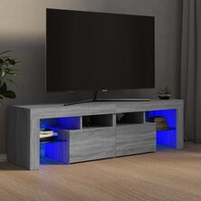 Tv-meubel met LED-verlichting 140x36,5x40 cm grijs sonoma eiken