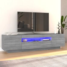 Tv-meubel met LED-verlichting 160x35x40 cm grijs sonoma eiken