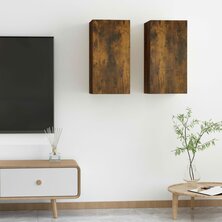 Tv-meubelen 2 st 30,5x30x60 cm bewerkt hout gerookt eikenkleur