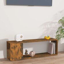 Tv-meubel 100x24x32 cm bewerkt hout gerookt eikenkleurig