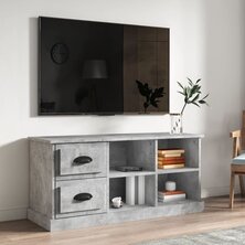 Tv-meubel 102x35,5x47,5 cm bewerkt hout betongrijs