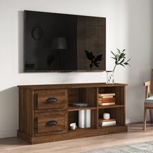 Tv-meubel 102x35,5x47,5 cm bewerkt hout bruin eikenkleur