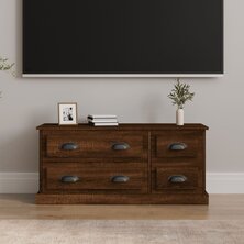 Tv-meubel 100x35,5x45 cm bewerkt hout bruin eikenkleur