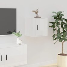 Tv-wandmeubel 40x34,5x40 cm hoogglans wit