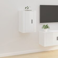 Tv-wandmeubel 40x34,5x60 cm hoogglans wit