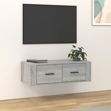 Tv-hangmeubel 80x36x25 cm bewerkt hout grijs sonoma eikenkleur