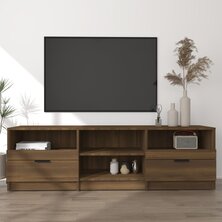 Tv-meubel 150x33,5x45 cm bewerkt hout bruin eikenkleur