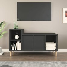 Tv-meubel 100x35x55 cm bewerkt hout zwart