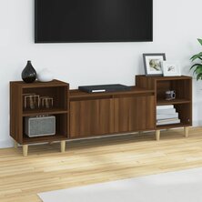 Tv-meubel 160x35x55 cm bewerkt hout bruin eikenkleur