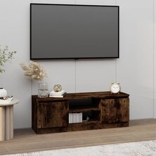 Tv-meubel met deur 102x30x36 cm gerookt eikenkleurig