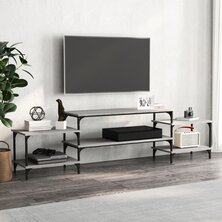 Tv-meubel 197x35x52 cm bewerkt hout grijs sonoma eikenkleurig