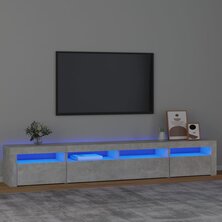 Tv-meubel met LED-verlichting 240x35x40 cm betongrijs