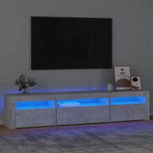 Tv-meubel met LED-verlichting 195x35x40 cm betongrijs