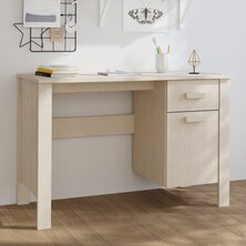 Bureau HAMAR 113x50x75 cm massief grenenhout honingbruin