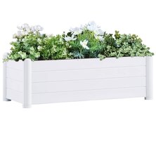 Plantenbak verhoogd 100x43x35 cm PP wit