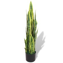 Kunst sanseveria plant met pot 90 cm groen