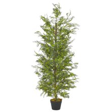 Kunstplant met pot cipresboom 150 cm groen