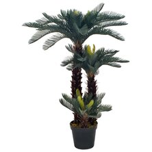 Kunstplant met pot cycaspalm 125 cm groen