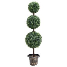 Kunstplant met pot buxus bolvorming 118 cm groen