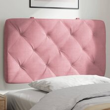 Hoofdbordkussen 90 cm fluweel roze