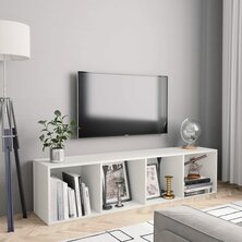 Boekenkast/tv-meubel 143x30x36 cm wit