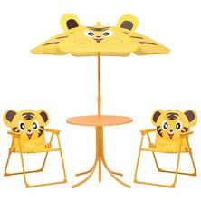 3-delige Bistroset voor kinderen met parasol geel