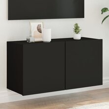 Tv-meubel wandgemonteerd 80x30x41 cm zwart