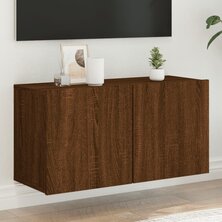 Tv-meubel wandgemonteerd 80x30x41 cm bruin eikenkleur