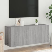 Tv-meubel wandgemonteerd 100x30x41 cm grijs sonoma eikenkleurig