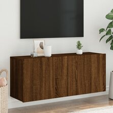 Tv-meubel wandgemonteerd 100x30x41 cm bruin eikenkleur