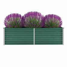 Plantenbak verhoogd 160x40x45 cm gegalvaniseerd staal groen