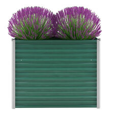 Plantenbak verhoogd 100x40x77 cm gegalvaniseerd staal groen