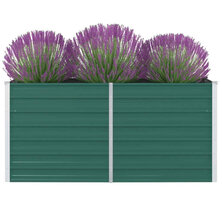 Plantenbak verhoogd 160x80x77 cm gegalvaniseerd staal groen